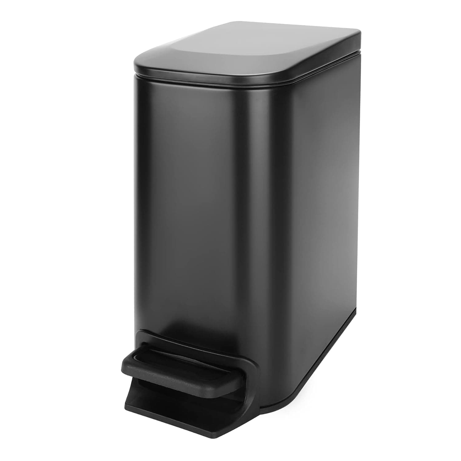 Cesun Small Bathroom Trash Can with Lid Soft Close, 6 Liter Stainless Steel