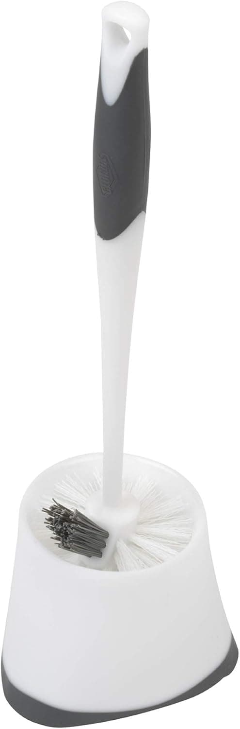 Clorox Under-Rim Toilet Bowl Brush with Corner Storage Caddy