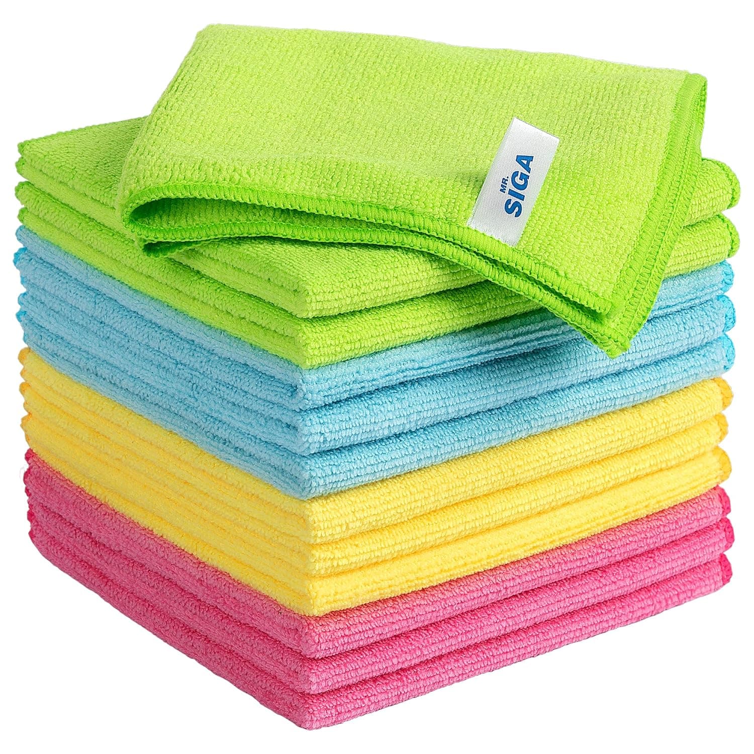 MR.SIGA Microfiber Cleaning Cloth, Pack of 12
